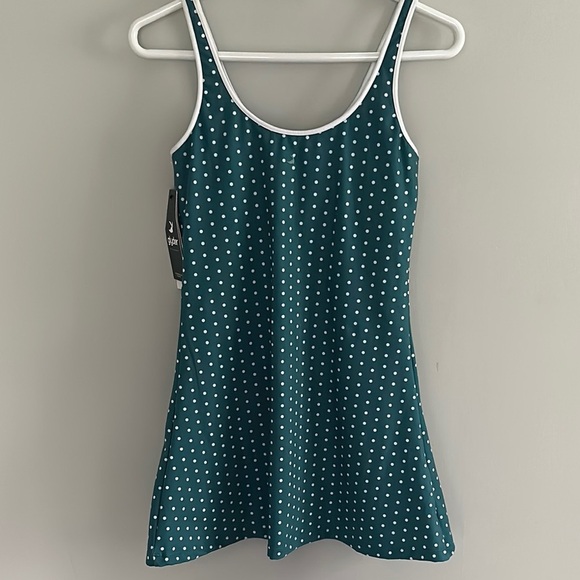 NWT Glyder Sculpt Dress: Emerald Polka Dot - Picture 5 of 10